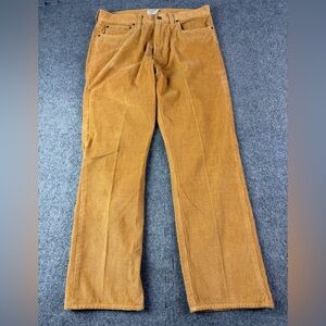 J Crew Vintage Slim Straight Mens 100% Cotton Corduroy Pants Size 32x30 Brown